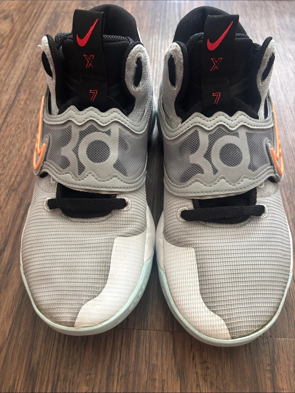 Nike KD Trey 5 X DD9538-009 Wolf Grey Mint Orange Mens 8 Kevin Durant Basketball